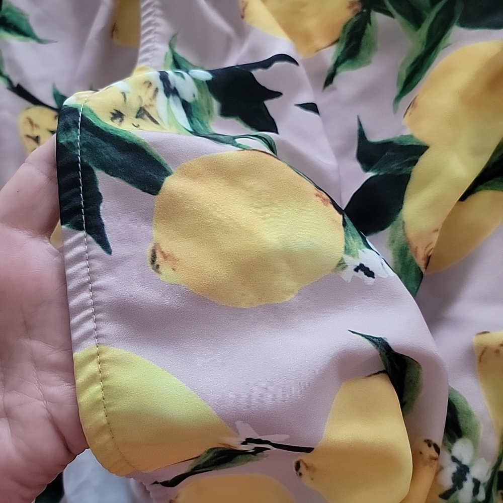 Coquette Girl Lemon Print Belle Sleeve Maxi Dress Whimsical - Picture 7 of 14